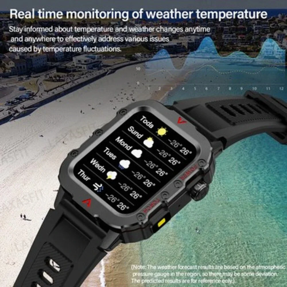 New Men'S Smart Watch LED Flashlight Outdoor Sports Smart Watch